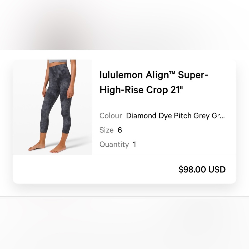 Lululemon Align Super High Rise Crop 21”